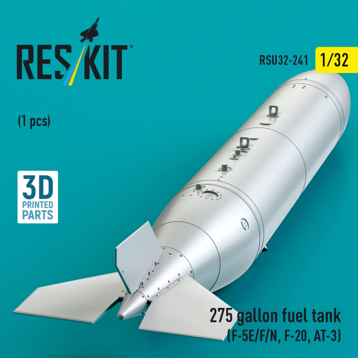RESKIT RSU32-0241 275 gallon fuel tank (F-5E/F/N, F-20, AT-3) (1 pcs) (3D Printed) 1/32