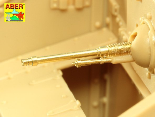 Aber 35L-207 Barrels for British WWI Tank Mk.V Male for 6 pdr (57mm) gun x 2pcs. 8mm Hotchkiss m.1909 x 4pcs. 1/35 – image 5