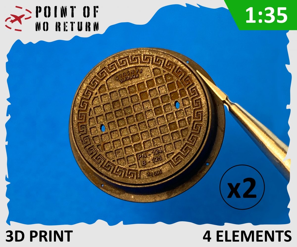 Point of no Return 3523036 Żeliwny właz kanalizacyjny / Cast iron sewer manhole 1/35