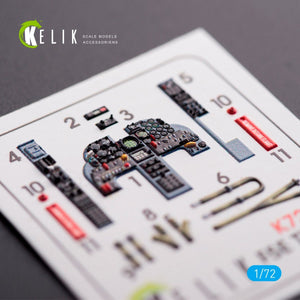 KELIK K72002 F-5E TIGER II EARLY SERIES INTERIOR 3D DECALS FOR DREAM MODEL KIT 1/72 – immagine 2