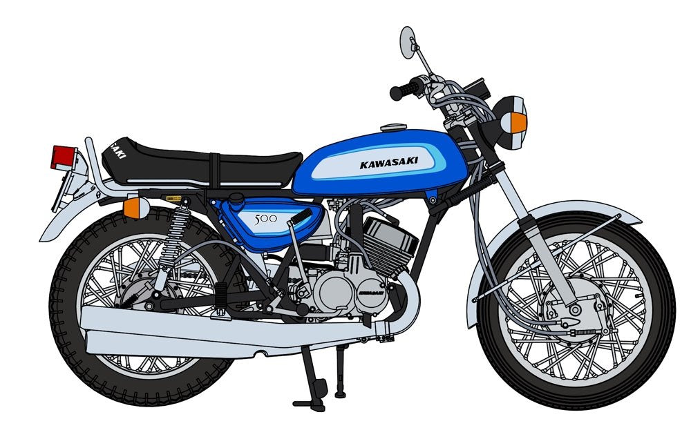 Hasegawa 21735 Kawasaki 500-SS / MACH III (H1A) 1/12 – image 5