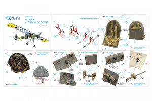 Quinta Studio QD32094 Fi 156C 3D-Printed &amp;amp; colored Interior on decal paper (Hasegawa) 1/32 – image 5