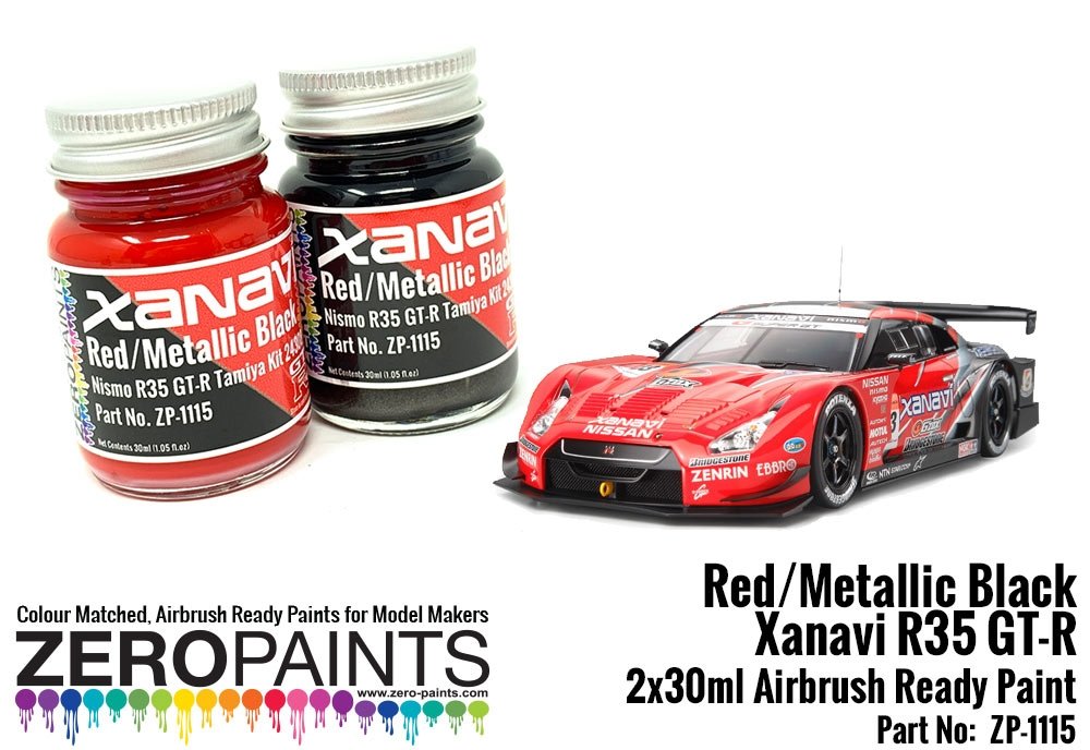 Zero Paints ZP-1115 Xanavi/Motul Nismo GT-R (R35) Red/Met Black Paint Set 2x30ml – zdjęcie 4