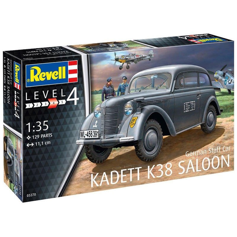 Revell 03270 Voiture d&amp;#39;état-major allemande KADETT K38 SALOON (1/35)