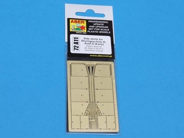 Aber 72A11 Osłony boczne do Sturmgeschutz III (wczesne) / Side skirts for Sturmgeschutz III (Early model) 1/72 – immagine 7