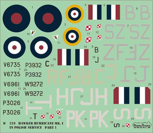 ModelMaker Decals D48219 Hawker Hurricane Mk.I in Polish service part 1 1/48 – zdjęcie 2