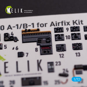 KELIK K72069 Messerschmitt Me410A-1 interior 3D decals for Airfix kit 1/72 – image 3