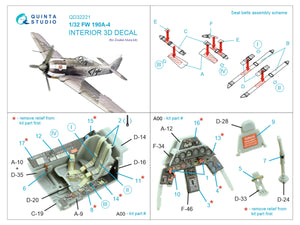 Quinta Studio QD32221 FW 190A-4 3D-Printed coloured Interior on decal paper (Zoukei Mura SWS) 1/32 – zdjęcie 2