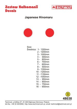 Techmod 48038 - Japanese Hinomarus 1/48 – imagen 2