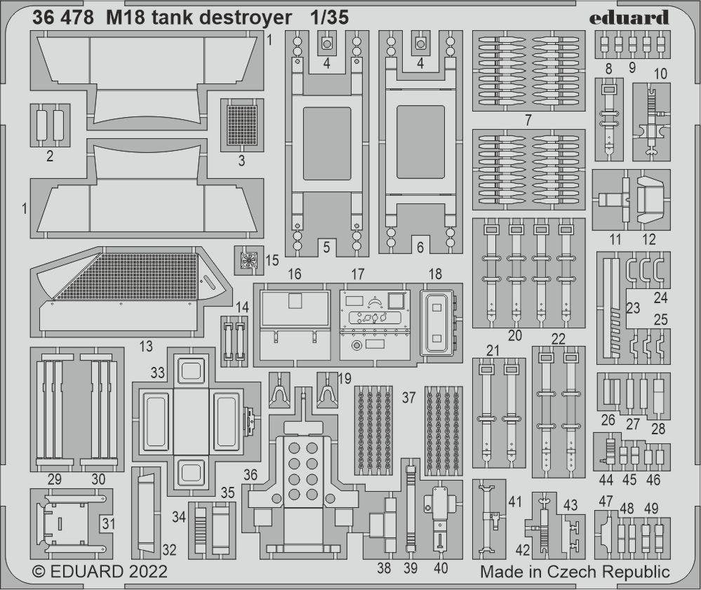 Eduard 36478 M18 tank destroyer TAMIYA 1/35