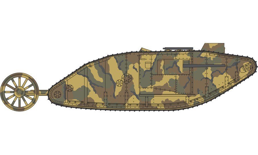 Airfix A01315V Vintage Classics - WWI Male Tank Mk.I 1/76 – immagine 3