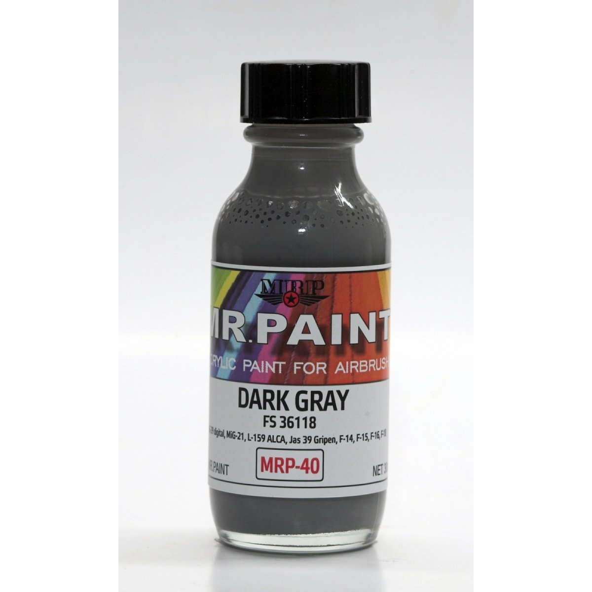 MR. Paint MRP-040 Dark Gray FS36118 ANA 603 Gunship Gray 30ml – image 2