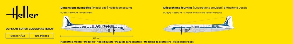 Heller 56315 DC6 Super Cloudmaster Air France - Starter Kit 1/72 – image 6