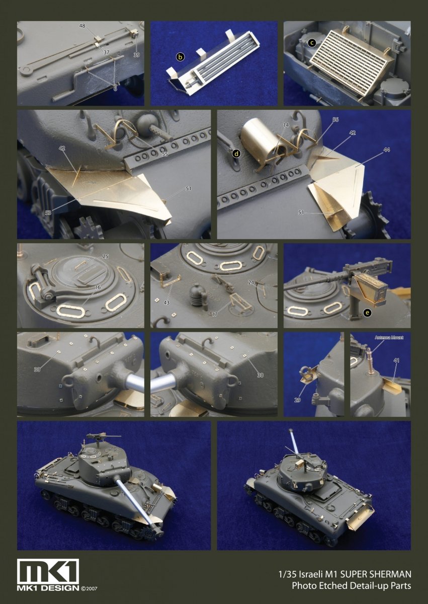 MK1 Design MM-35010 M1 SHERMAN DETAIL-UP PARTS for Tamiya 1/35 – image 3