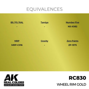 AK Interactive RC830 Wheel Rim Gold 17 ml – zdjęcie 3