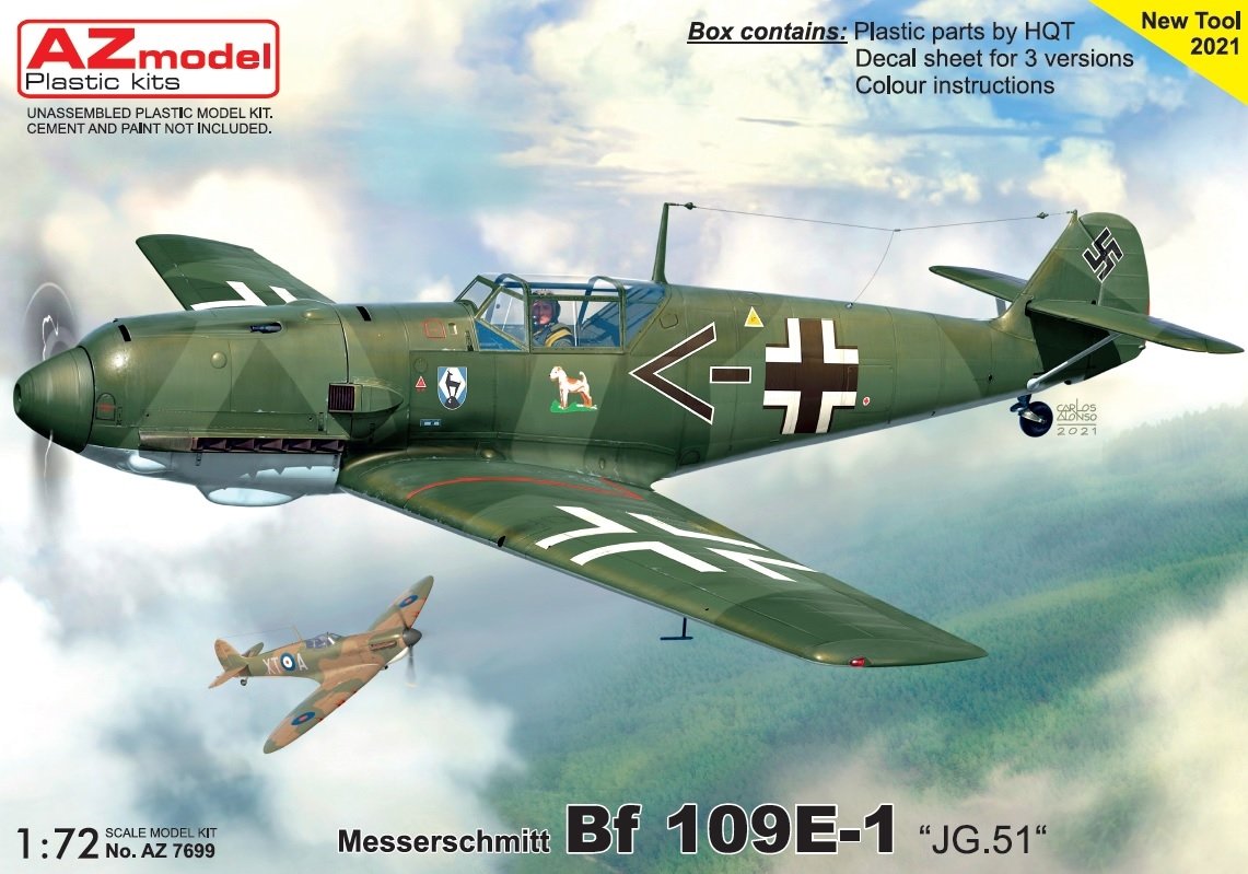 AZ Model AZ7699 Bf 109E-1 "JG.51" 1/72