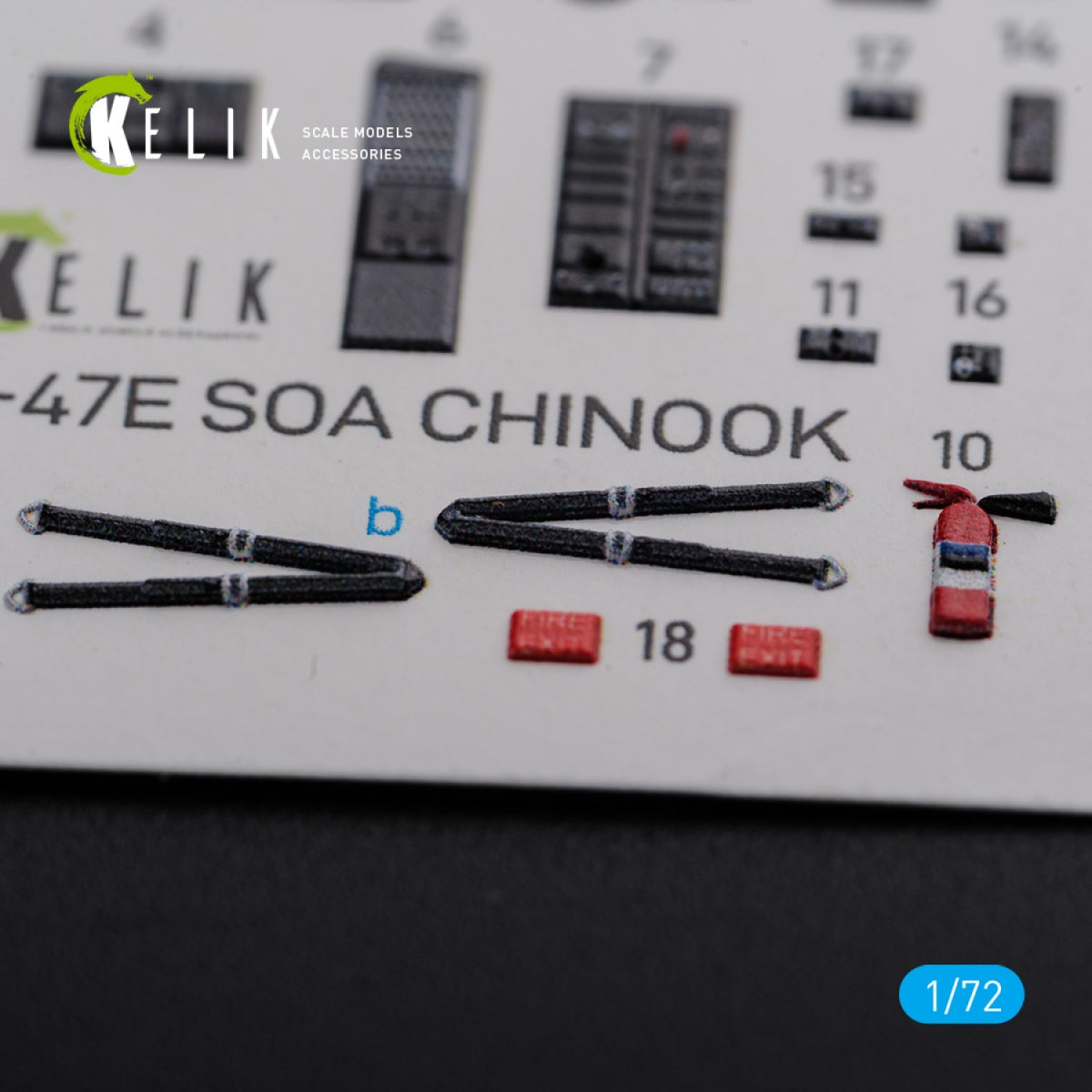 KELIK K72102 MH-47E interior 3D decals for Italeri kit 1/72 – zdjęcie 5