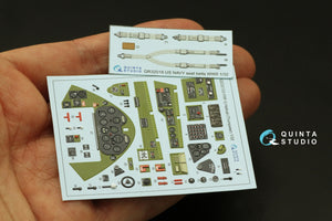 Quinta Studio QD32133 F6F-3 Hellcat 3D-Printed &amp;amp; colored Interior on decal paper (Trumpeter) 1/32 – image 6