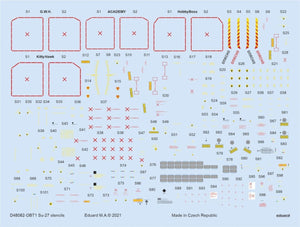 Eduard D48082 Su-27 stencils ACADEMY/KITTY HAWK/HOBBY BOSS/GWH 1/48 – zdjęcie 2