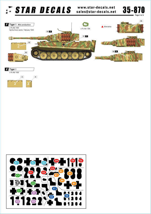 Star Decals 35-870 German Tanks in Italy 1 1/35 – zdjęcie 2