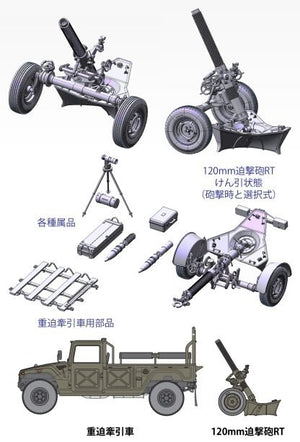 Fine Molds FM59 JGSDF 120mm Heavy Motar RT with Tractor 1/35 – zdjęcie 9