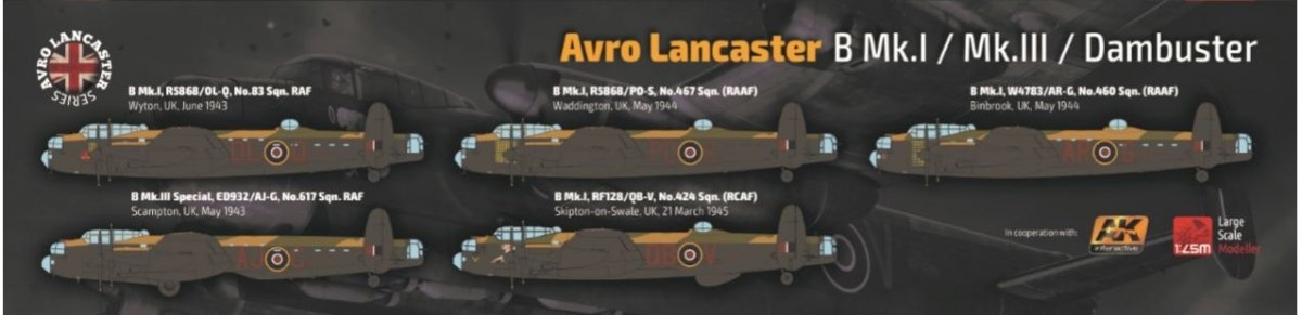 HK Models 01E012 Avro Lancaster B MkI/ B MkIII/ Dambuster 3 in 1 1/32 – zdjęcie 2