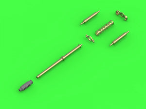 Master AM-35-002 AH-64 Apache - M230 Chain Gun barrel (30mm), Pitot Tubes and tail antenna (resin, PE and turned parts) 1/35 – zdjęcie 2