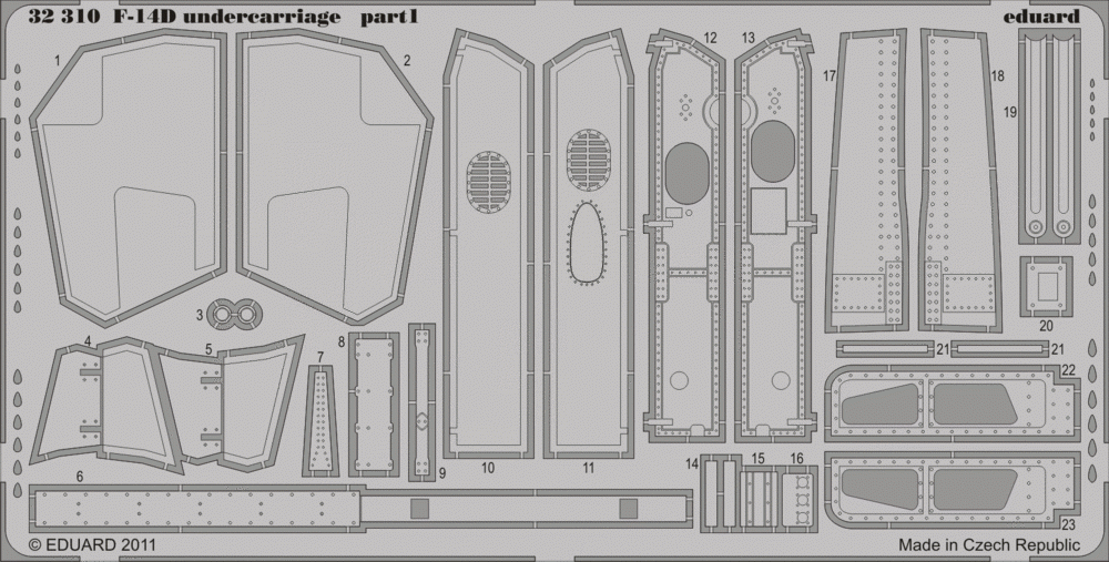 Eduard 32310 F-14D undercarriage 1/32 TRUMPETER – zdjęcie 2