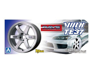 Aoshima 01001 Volk Racing Te37 Rims + Tires 1/24