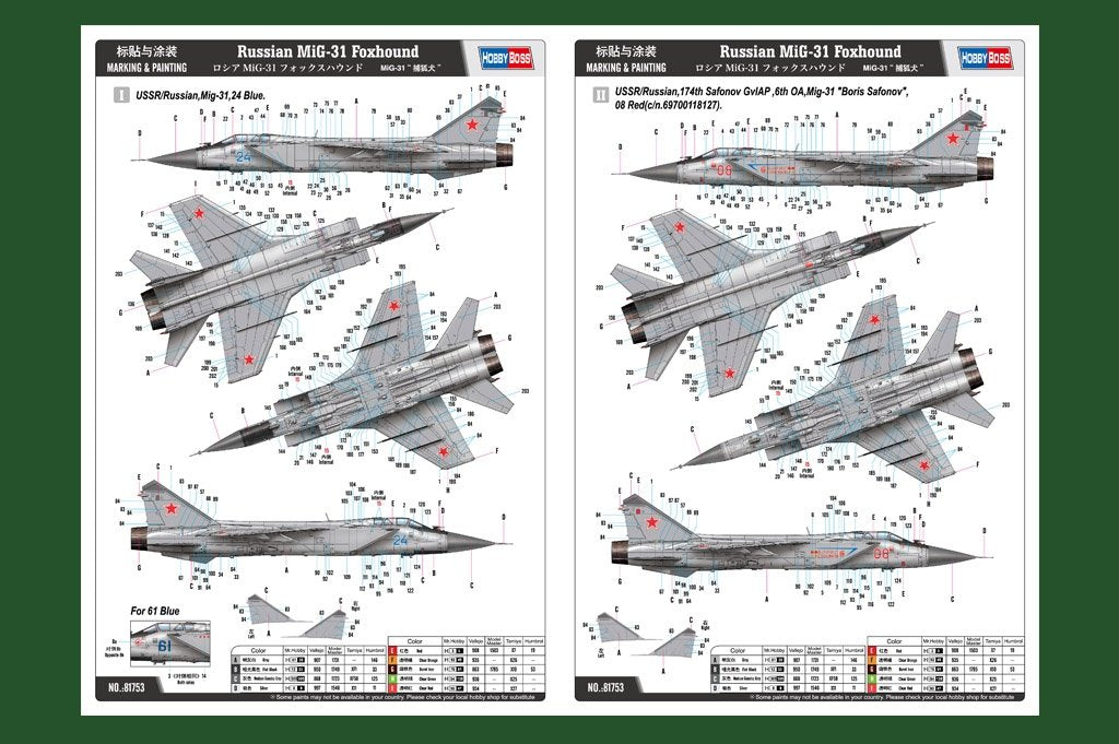 Hobby Boss 81753 Russian MiG-31 Foxhound 1/48 – zdjęcie 2
