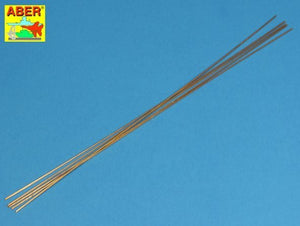 Aber BR12 Brass round rods Ø 1.2mm length 250mm x 3 pcs.