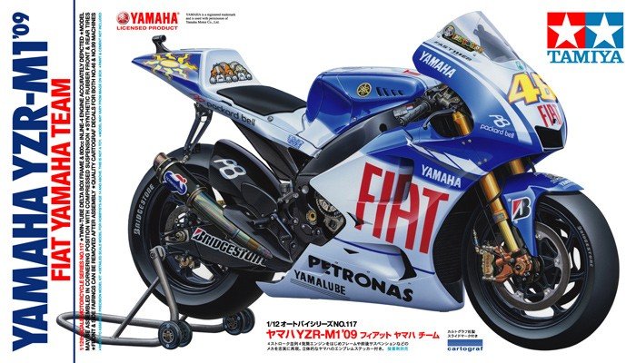 Tamiya 14117 Yamaha YZR-M1 '09 - Fiat Yamaha Team 1/12