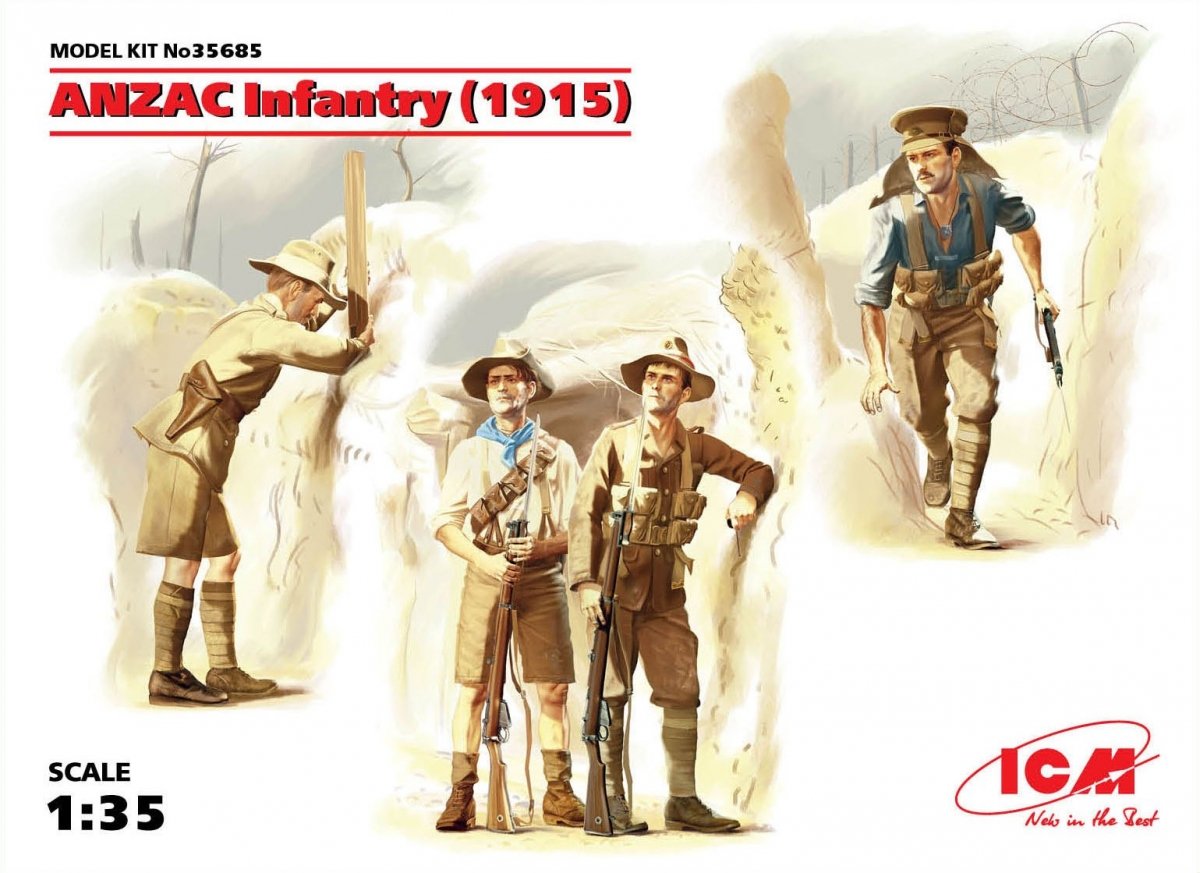 ICM 35685 ANZAC Infantry (1915) (4 figures) 1/35