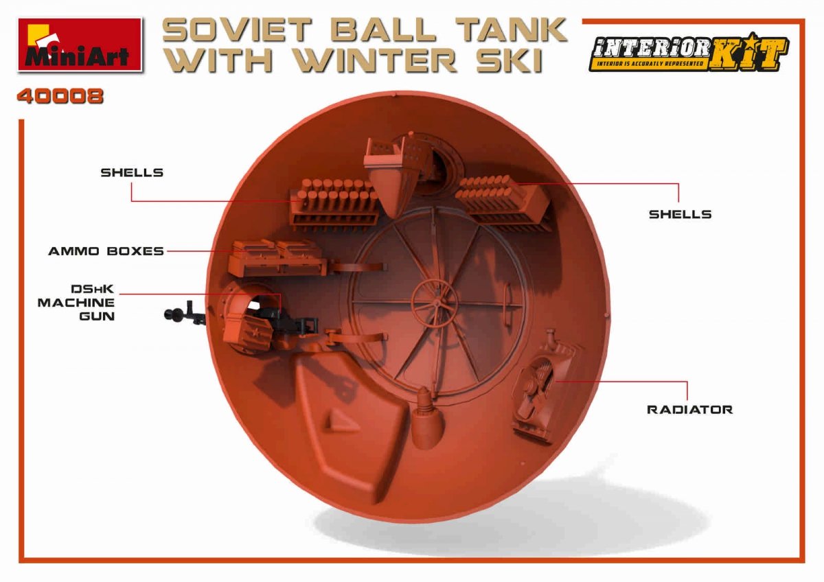 MiniArt 40008 SOVIET BALL TANK w/ WINTER SKI. INTERIOR KIT 1/35 – image 19