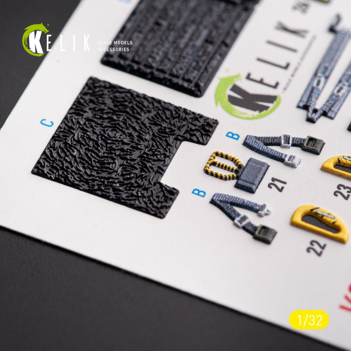 KELIK K32027 F-117A - Type 1 interior 3D decals for Trumpeter kit 1/32 – zdjęcie 5
