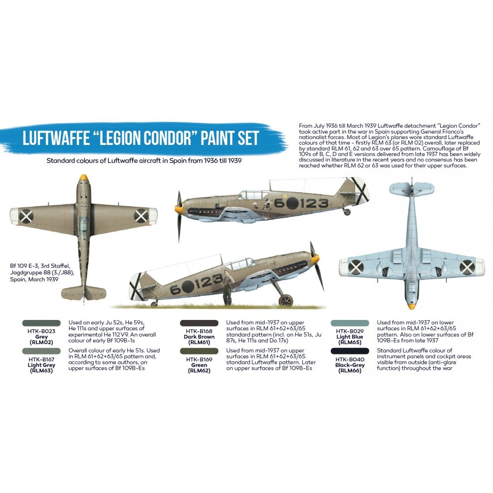 Hataka HTK-BS32 Luftwaffe &amp;quot;Legion Condor&amp;quot; paint set (6x17ml) – image 3