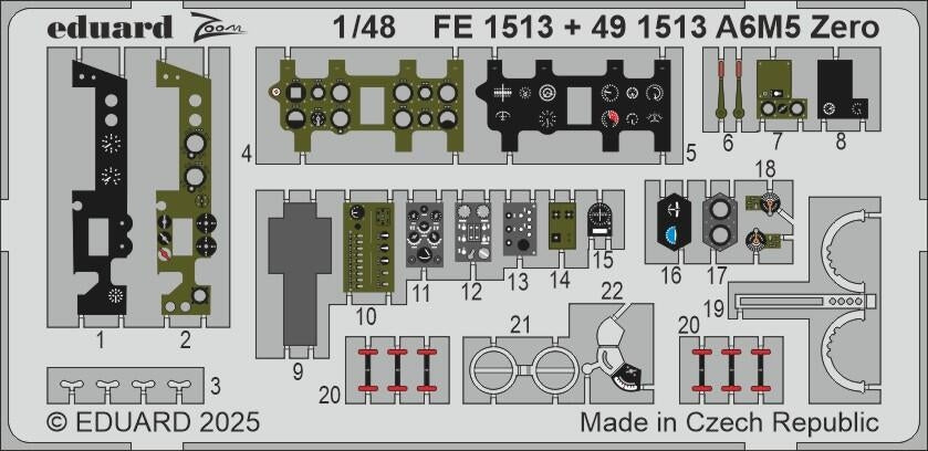 Eduard 491513 A6M5 Zero FINE MOLDS 1/48