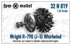 FPW Model 32N819 Wright J-5 (R-790) Whirlwind 1/32