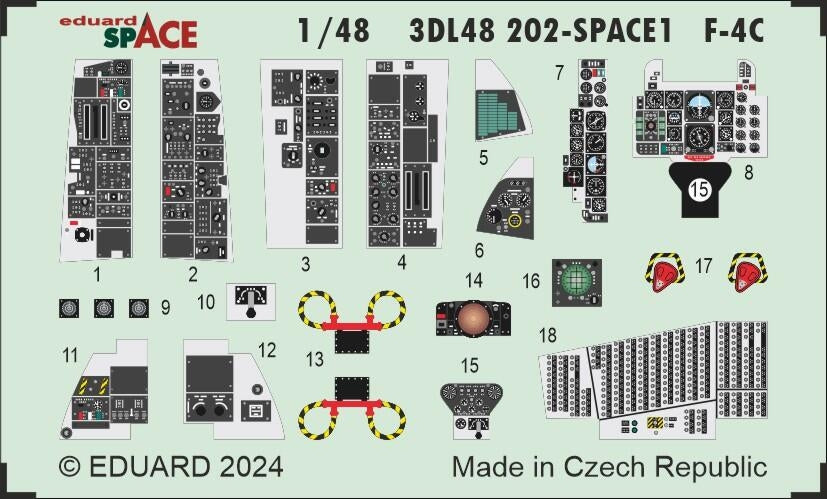 Eduard 3DL48202 F-4C SPACE HOBBY 2000, ACADEMY 1/48 – zdjęcie 3