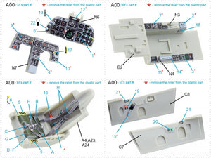 Quinta Studio QD48211 F-5E-3 Tiger II 3D-Printed &amp;amp; colored Interior on decal paper ( AFV Club ) 1/48 – image 2