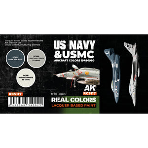 AK Interactive RCS117 US Navy &amp;amp; USMC Aircraft Colors 1945-1980 3x17ml – immagine 2