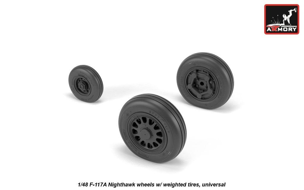 Armory Models AW48323 F-4 Phantom-II wheels w/ weighted tires, early 1/48 – zdjęcie 3