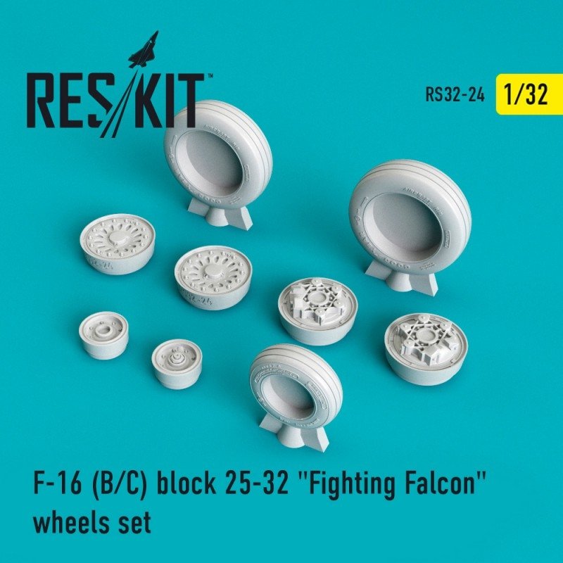 RESKIT RS32-0024 F-16 (B/C) block 25-32 &amp;quot;Fighting Falcon&amp;quot; wheels set 1/32