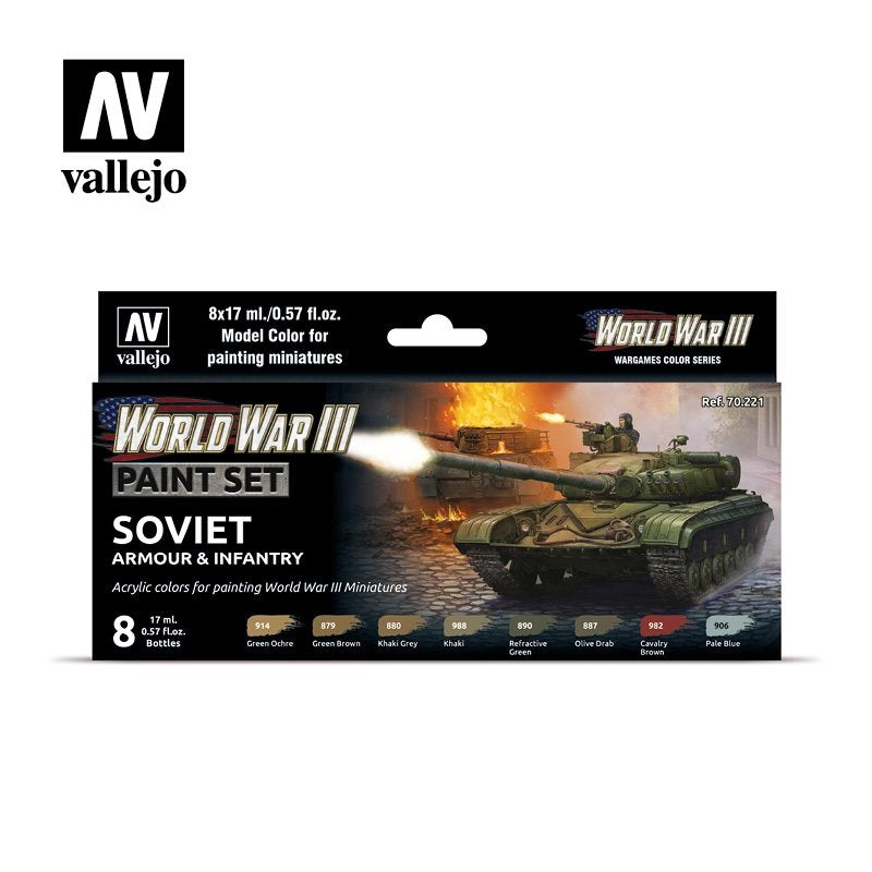 Vallejo 70221 WWIII Soviet Armour &amp;amp; Infantry 8x17ml