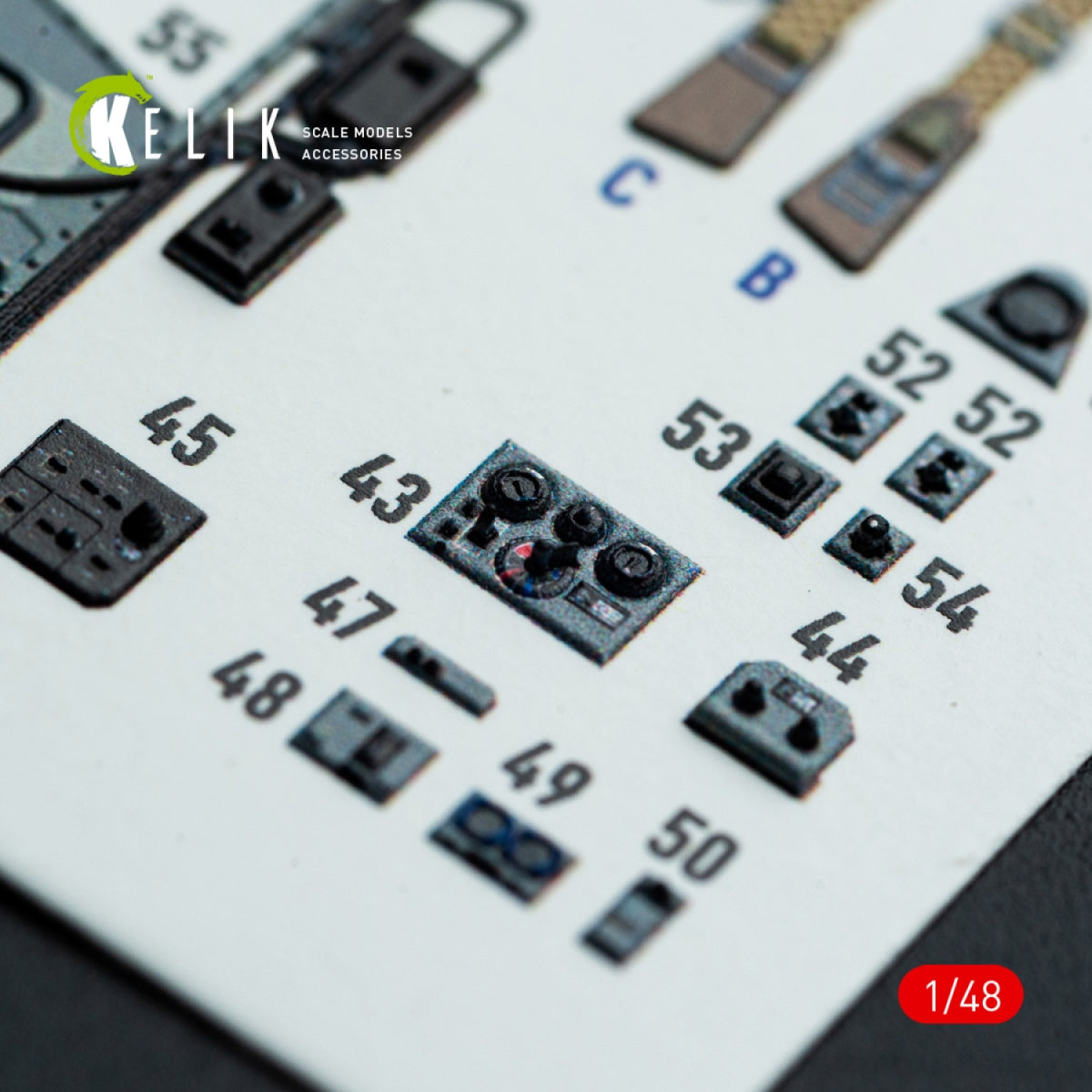 Kelik K48143 Do-217 N/J - interior 3D decals for ICM kit 1/48