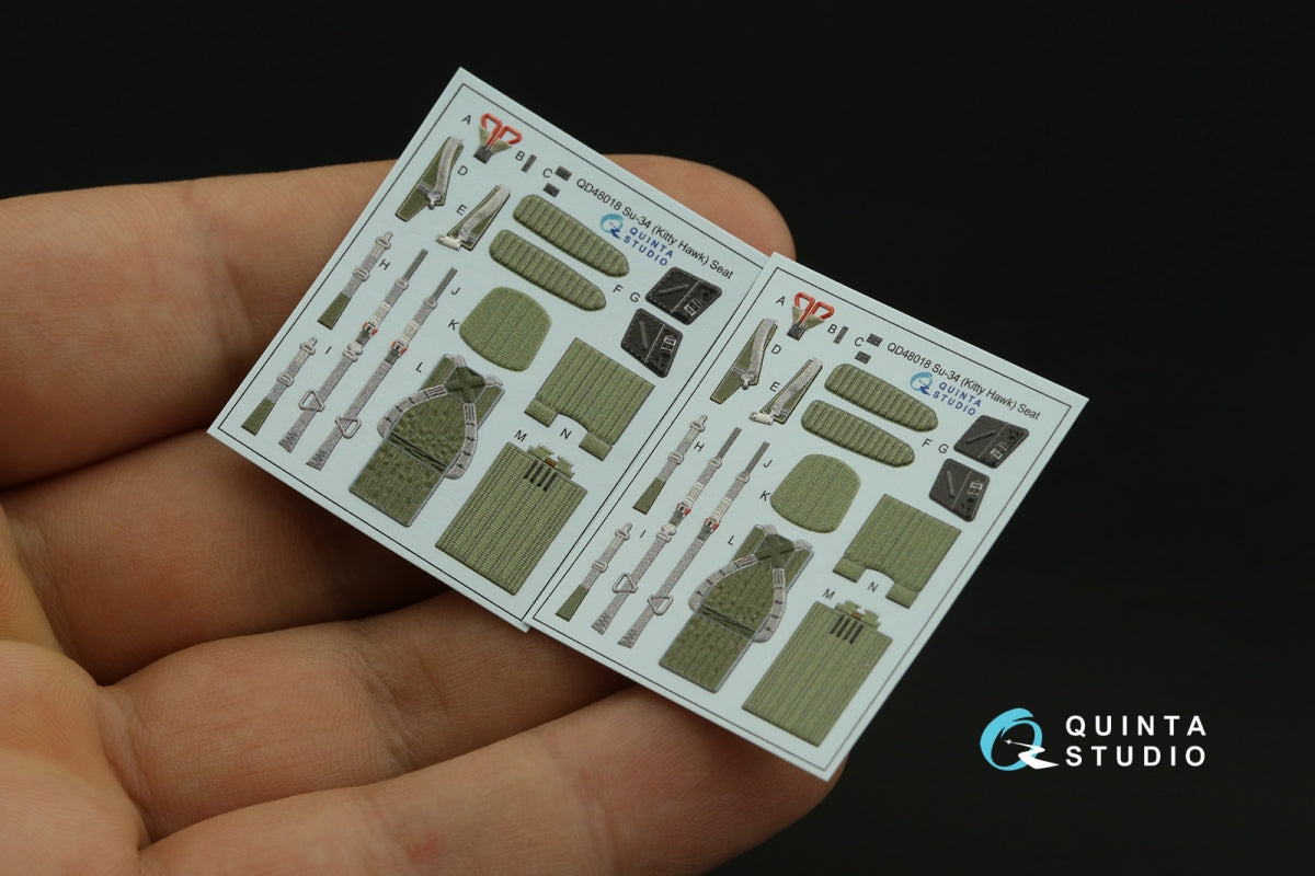 Quinta Studio QD48018 Su-34 3D-Printed coloured Interior on decal paper (KittyHawk) 1/48 – zdjęcie 6