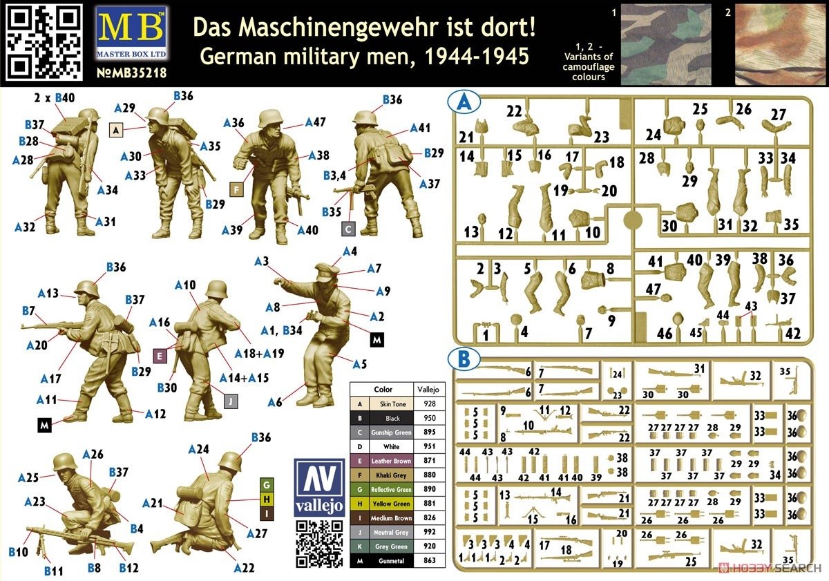 Master Box 35218 German Military Men, 1944-1945 1/35 – zdjęcie 2
