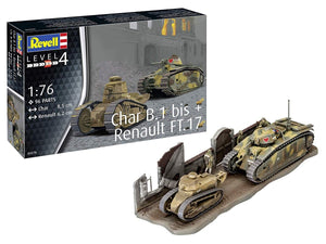 Revell 03278 Char. B.1 bis - Renault FT.17 1/76 – zdjęcie 6