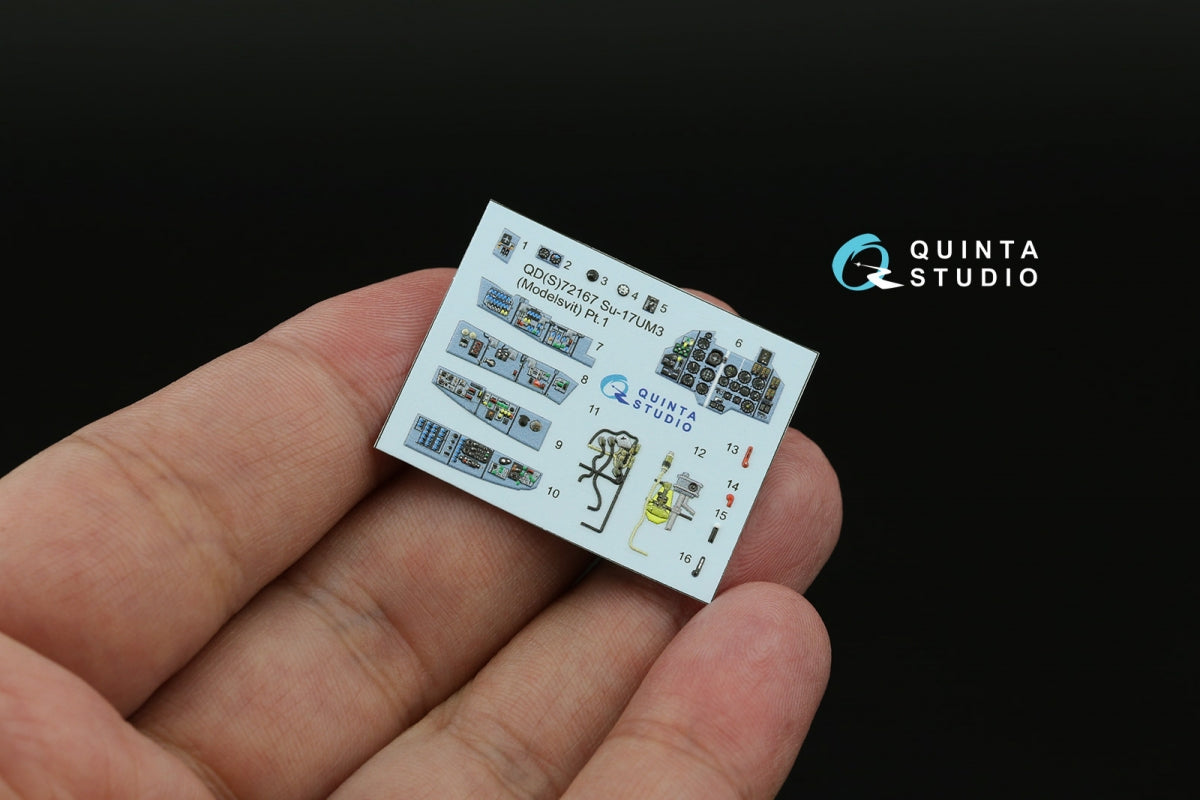 Quinta Studio QD+72167 Su-17UM3 3D-Printed &amp;amp; coloured Interior on decal paper (Modelsvit) (with 3D-printed resin part) 1/72 – zdjęcie 11