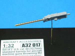 Aber A32017 Set of 2 cal .50 (12,7mm) standard barrels for US aircraft machine guns Browning M2 1/32 – zdjęcie 4